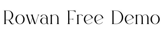 Rowan Free Demo Font Image