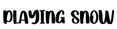Playing Snow Font Image