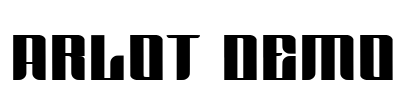 Arlot Demo Font Image
