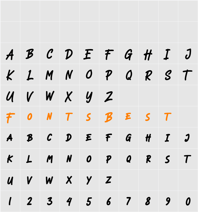 Befold Character Map