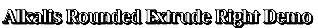 Alkalis Rounded Extrude Right Demo Font Image
