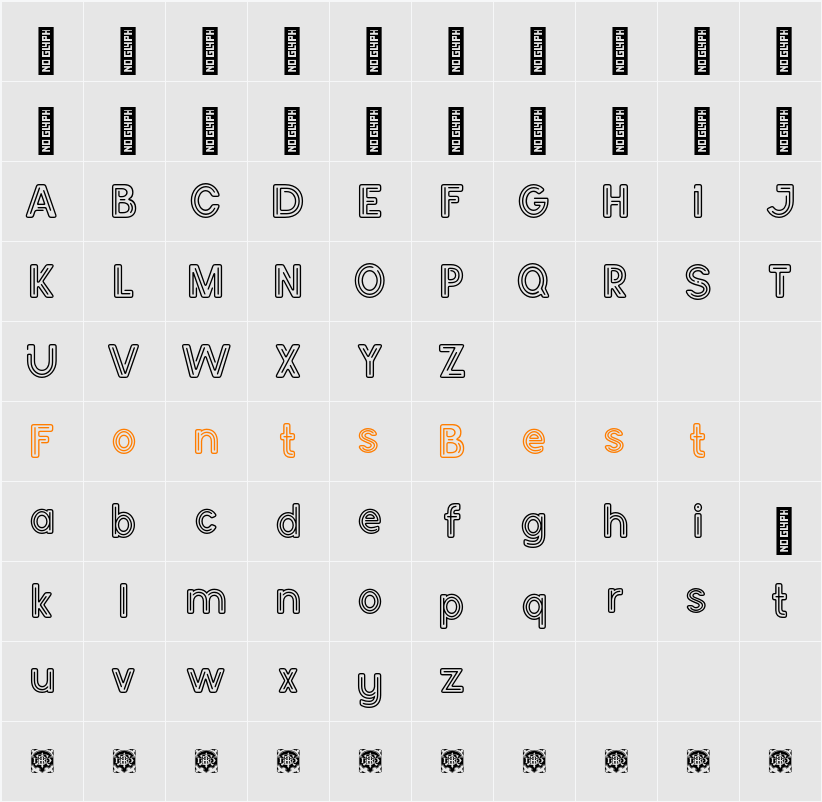 Neonlux Demo Character Map