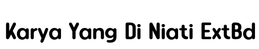 Karya Yang Di Niati ExtBd Font Image