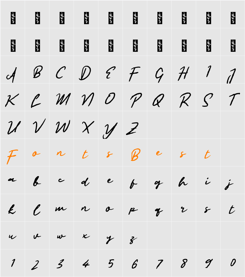 L Layang Ulem Character Map