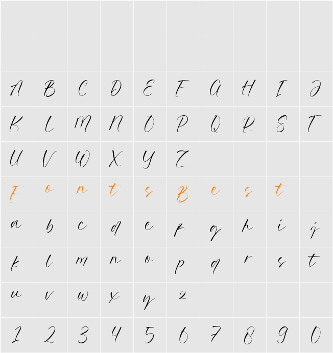 Baked Toast Character Map