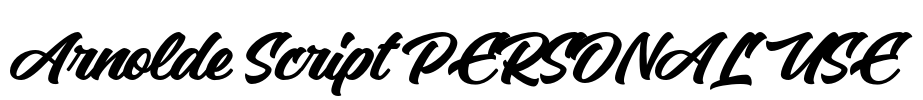Arnolde Script PERSONAL USE Font Image