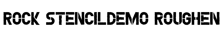 Rock StencilDemo Roughen Font Image