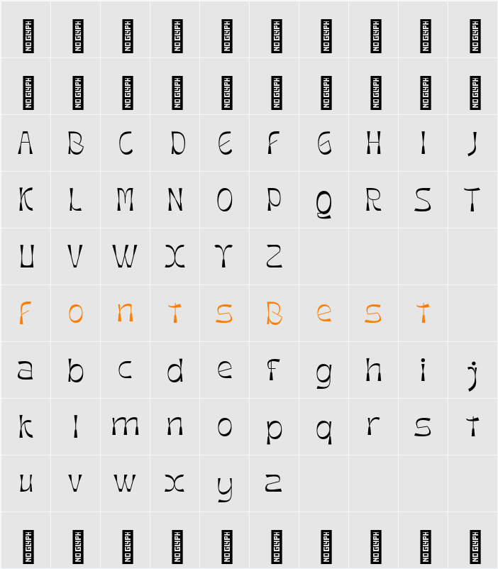 Retro Sugar - Demo Version Exlight Character Map