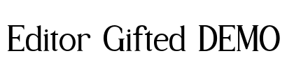 Editor Gifted DEMO Font Image