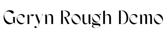 Geryn Rough Demo Font Image