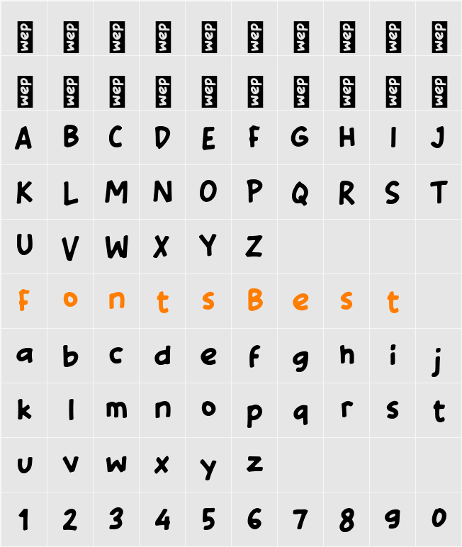 L Lembo Character Map