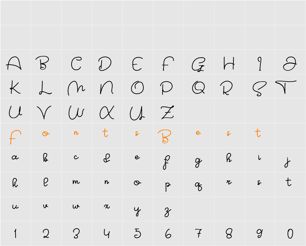 Matamu Character Map