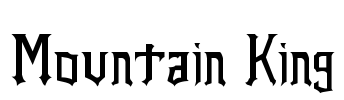 Mountain King Font Image