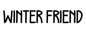 WINTER FRIEND Font Image