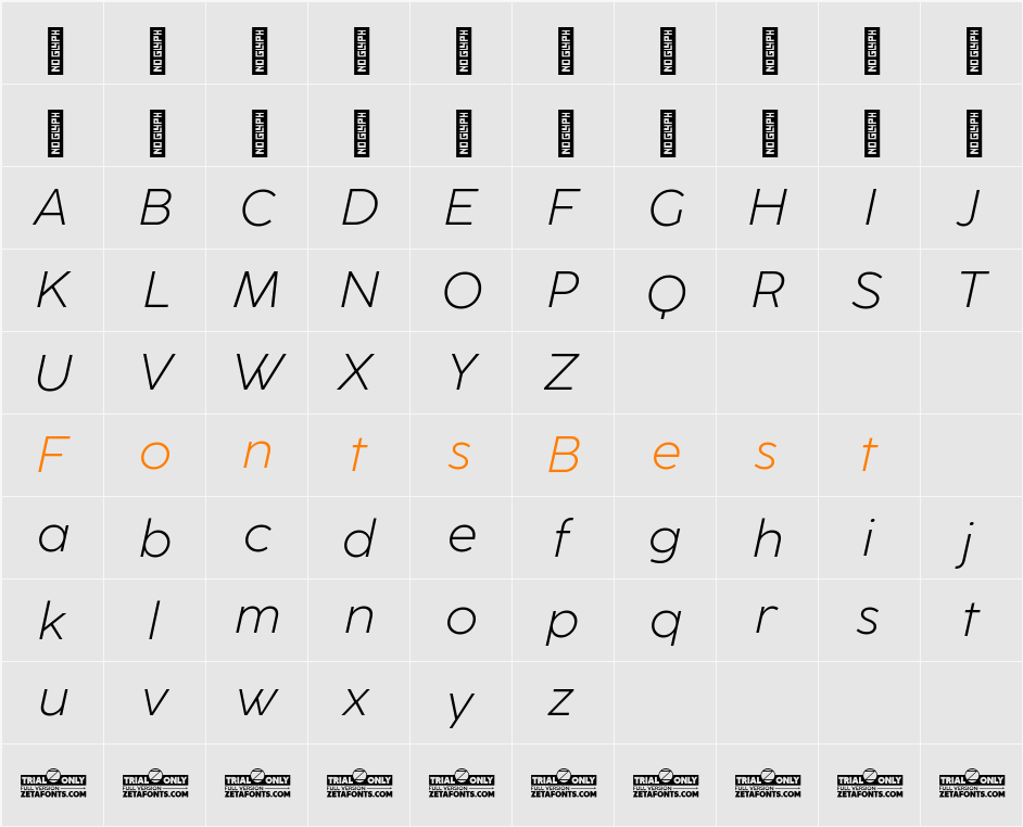 CocoSharp Trial Light Character Map