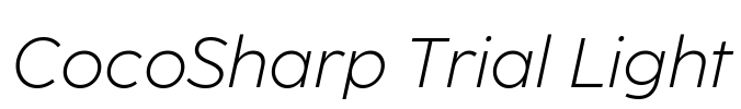 CocoSharp Trial Light Font Image