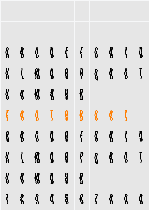 Hipnouma Character Map