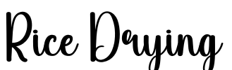 Rice Drying Font Image