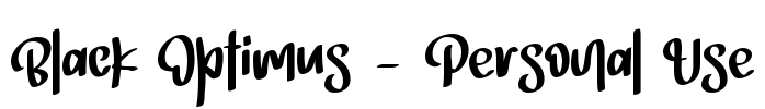 Black Optimus - Personal Use Font Image