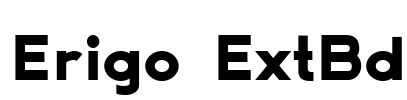Erigo ExtBd Font Image
