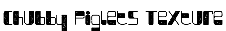 Chubby Piglets Texture Font Image