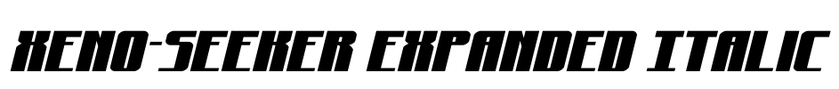 Xeno-Seeker Expanded Italic Font Image