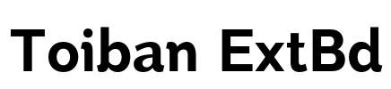 Toiban ExtBd Font Image
