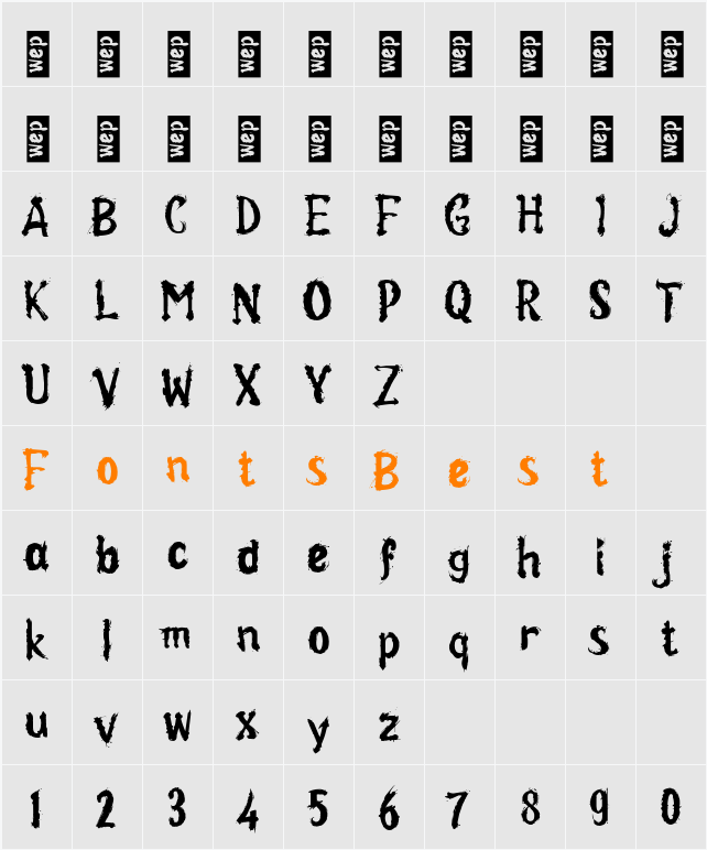 j Justrue Character Map