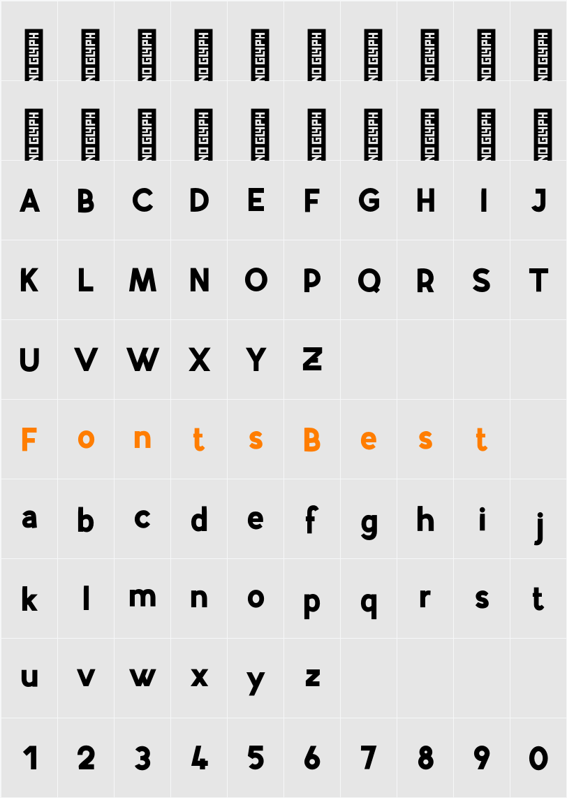 Airfly DEMO Character Map