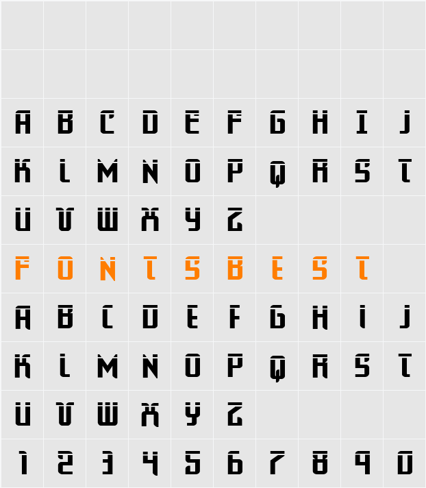 Warriatron Laser Straight Character Map
