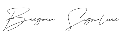 Bregoria Signature Font Image