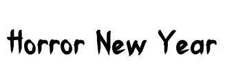 Horror New Year Font Image