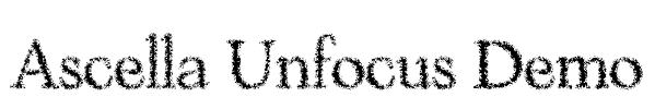 Ascella Unfocus Demo Font Image