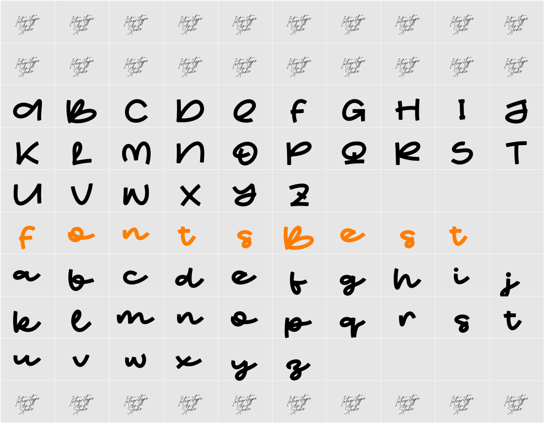 Melody Antique DEMO VERSION Character Map