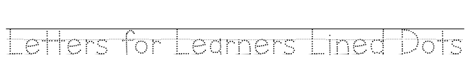 Letters for Learners Lined Dots Font Image