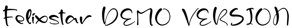 Felixstar DEMO VERSION Font Image