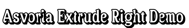 Asvoria Extrude Right Demo Font Image