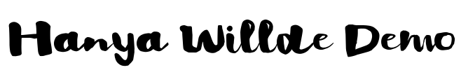 Hanya Willde Demo Font Image