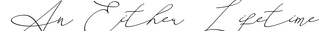 An Either Lifetime Font Image