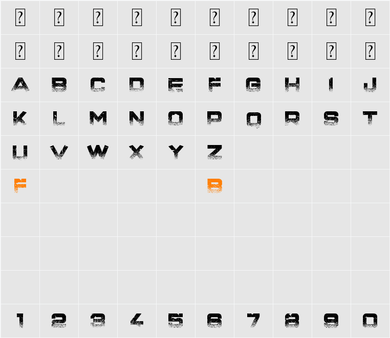 Ghost Factory Character Map