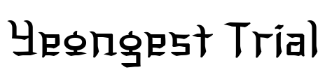 Yeongest Trial Font Image