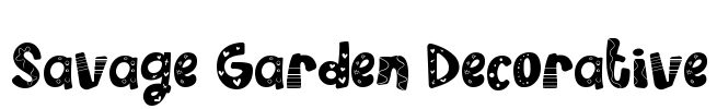 Savage Garden Decorative Font Image