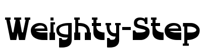 Weighty-Step Font Image