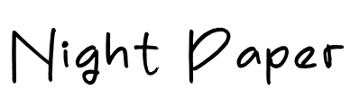 Night Paper Font Image