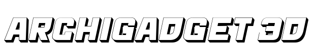 Archigadget 3D Font Image