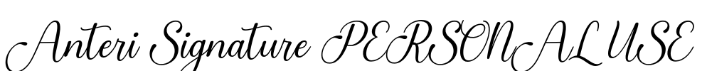 Anteri Signature PERSONAL USE Font Image
