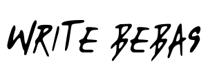 Write Bebas Font Image