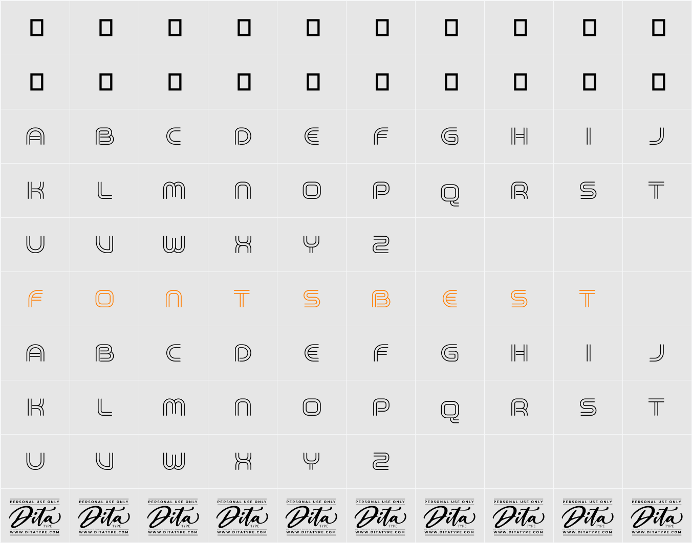 Neon Backlight Character Map