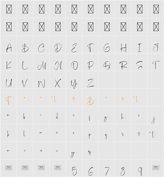 Carolina Character Map