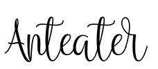Anteater Font Image